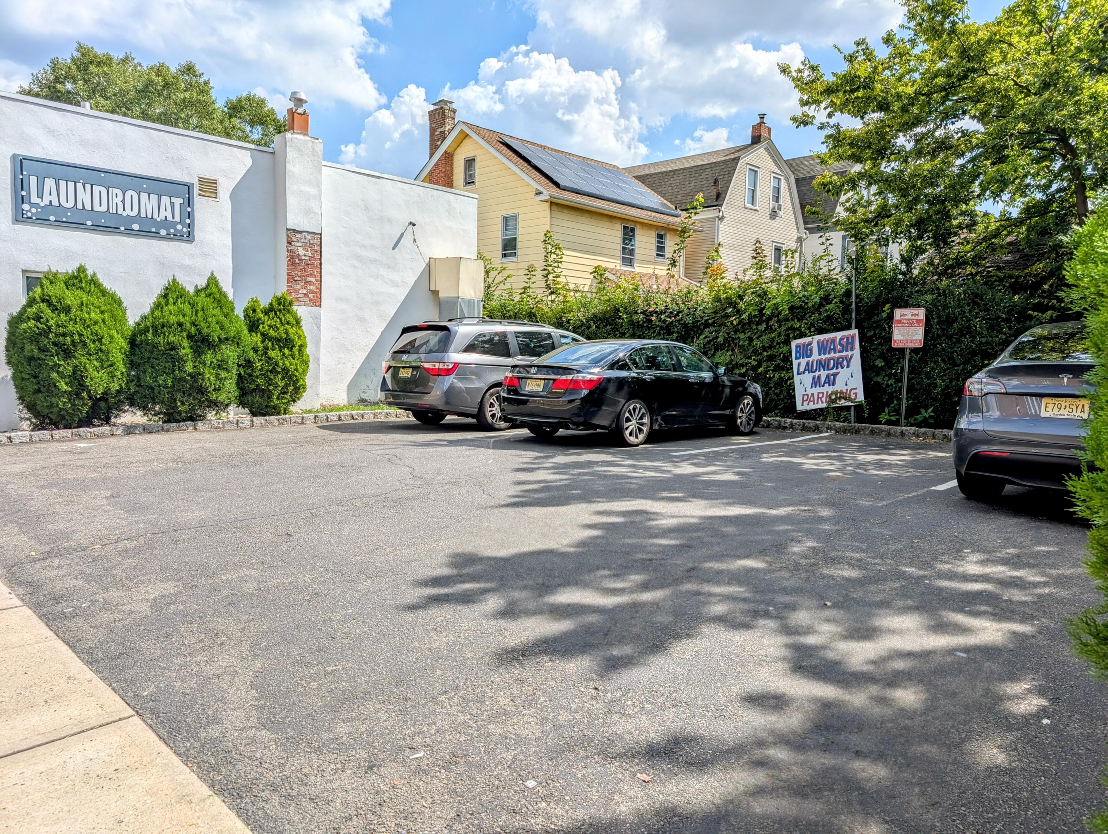 Parking lot of the laundromat